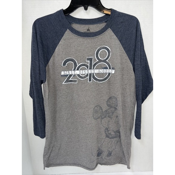 Tops - Disney Parks Shirt 2018 Women's Medium Gray 3/4 Sleeve T Shirt